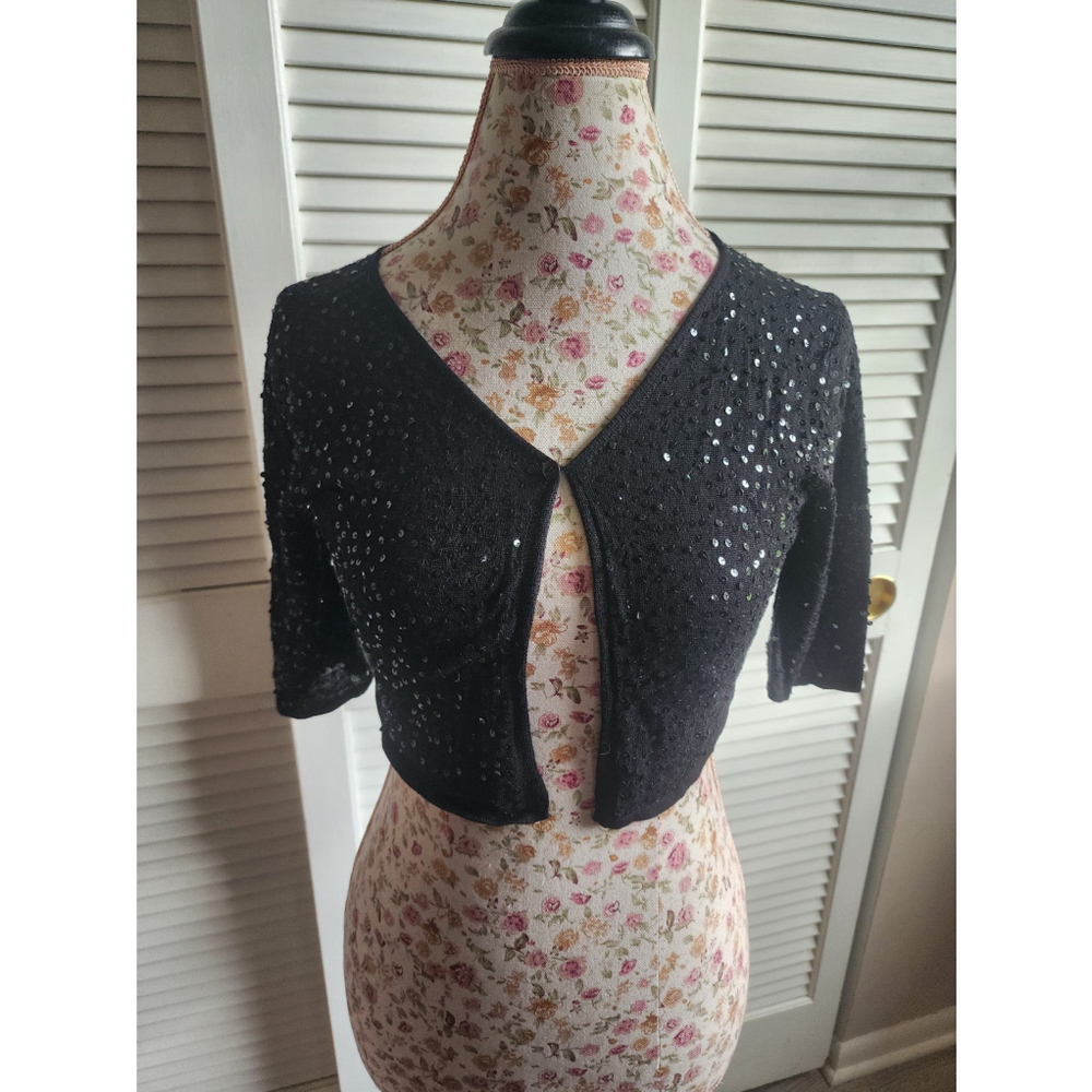 Vintage silk Betsey Johnson cropped cardigan